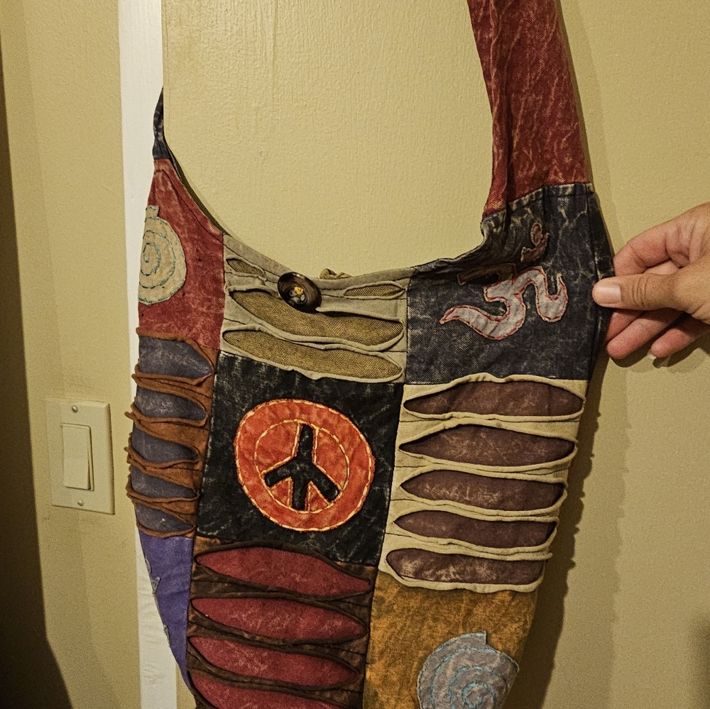 Patchwork boho shoulder bag